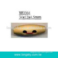 (#W0364) Barrel shaped natural wooden toggle button for winter coat